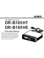 Alinco DR-B185HE Instruction Manual preview