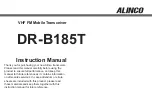 Preview for 2 page of Alinco DR-B185T Instruction Manual