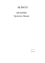 Предварительный просмотр 1 страницы Alinco DR-MD500 Operation Manual