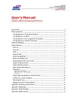 Alinea 200S GSM Desktop Phone User Manual предпросмотр