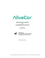 Preview for 1 page of AliveCor AC-021 Instructions For Use Manual