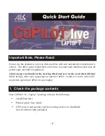 Предварительный просмотр 2 страницы ALK CoPilot Live Laptop 7 User Manual