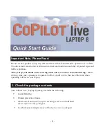 Preview for 4 page of ALK CoPilot Live Laptop 8 User Manual