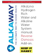 AlkaWay AlkaLina alkaline User Manual предпросмотр