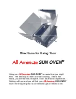 Preview for 1 page of All American SUN OVEN Directions For Using