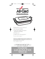 all-clad LASAGNA PAN Quick Start Manual предпросмотр