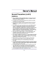 Preview for 9 page of ALL POWER AMERICA APG3002 Owner'S Manual