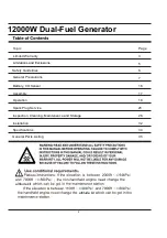 Preview for 2 page of All-Power APGG12000GLCS Owner'S Manual