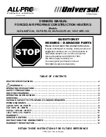 Preview for 1 page of All Pro Solutions 125-F/SPC-125 Owner'S Manual