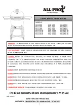 Preview for 1 page of All-Pro KG1120 Installation Instructions And Operators Manual