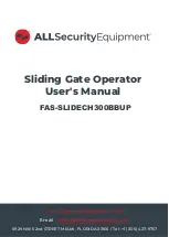 All Security Equipment FAS-SLIDECH300BBUP User Manual preview