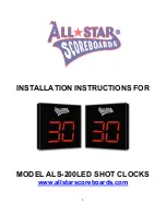 All-Star Scoreboards ALS-200LED Installation Instructions Manual preview