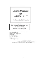 ALL-TEST PRO ATPOL II User Manual предпросмотр