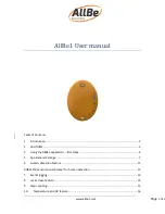 Preview for 1 page of AllBe Solutions AllBe1 User Manual