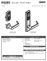 Allegion Schlage LE Installation Instructions And User Manual preview