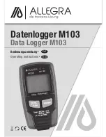 Allegra Datenlogger M103 Operating Instructions Manual preview