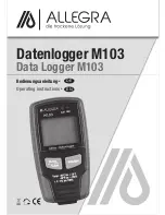 Preview for 1 page of Allegra Datenlogger M103 Operating Instructions Manual