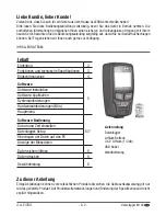 Preview for 2 page of Allegra Datenlogger M103 Operating Instructions Manual