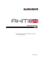 ALLEN & HEATH AHM-64 Getting Started Manual предпросмотр