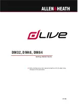 ALLEN & HEATH dLive DM32 Getting Started Manual предпросмотр