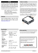 ALLEN & HEATH DT20 Manual preview