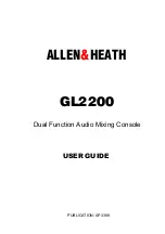 ALLEN & HEATH GL 2200 User Manual предпросмотр