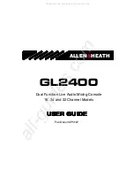 ALLEN & HEATH GL2400 Series User Manual предпросмотр