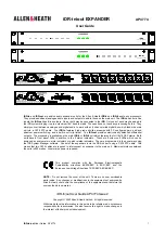 ALLEN & HEATH iDR-in User Manual предпросмотр