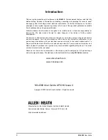 Предварительный просмотр 2 страницы ALLEN & HEATH ML4000 User Manual