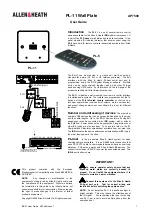 ALLEN & HEATH PL-11 User Manual preview