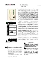 ALLEN & HEATH PL-4 User Manual preview