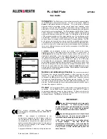 Preview for 1 page of ALLEN & HEATH PL-4 User Manual