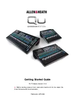 Предварительный просмотр 1 страницы ALLEN & HEATH QU Getting Started Manual