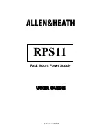 ALLEN & HEATH RPS11 User Manual предпросмотр