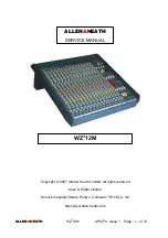 ALLEN & HEATH WZ312M Service Manual предпросмотр