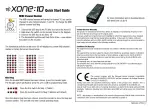 ALLEN & HEATH Xone 1D Quick Start Manual предпросмотр