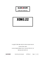 Preview for 1 page of ALLEN & HEATH Xone:22 Service Manual