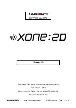 ALLEN & HEATH XONE 2D Service Manual предпросмотр