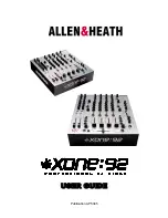 Предварительный просмотр 1 страницы ALLEN & HEATH XONE 92 User Manual