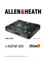 ALLEN & HEATH XONE:DX User Manual предпросмотр