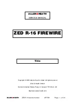 Предварительный просмотр 1 страницы ALLEN & HEATH ZED R16 Firewire Service Manual