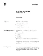 Allen-Bradley 1771-IB Installation Data preview