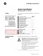 Allen-Bradley 1771-IFC Installation Instructions Manual preview