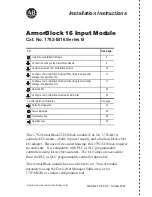 Allen-Bradley 1792-IB16 Series B Installation Instructions Manual preview