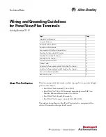 Preview for 1 page of Allen-Bradley 2711P Technical Data Manual