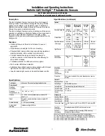 Allen-Bradley 42JS VisiSight Installation And Operating Instructions preview