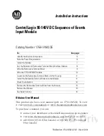 Preview for 1 page of Allen-Bradley ControlLogix 1756-IH16ISOE Installation Instructions Manual