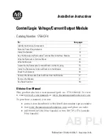 Allen-Bradley ControlLogix 1756-OF4 Installation Instructions Manual preview