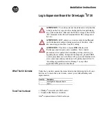 Allen-Bradley DriveLogix 5730 Installation Instructions Manual preview