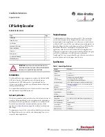 Allen-Bradley Guardmaster CIP Safety Encoder Installation Instructions Manual предпросмотр